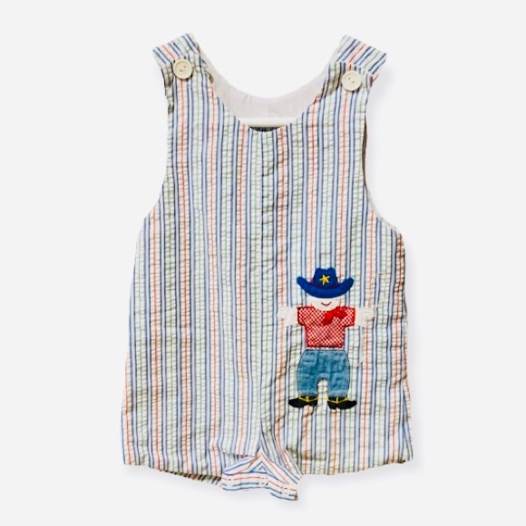 🐎Adorable Vintage Cowboy & Lasso Romper 🐎 - Picture 1 of 12